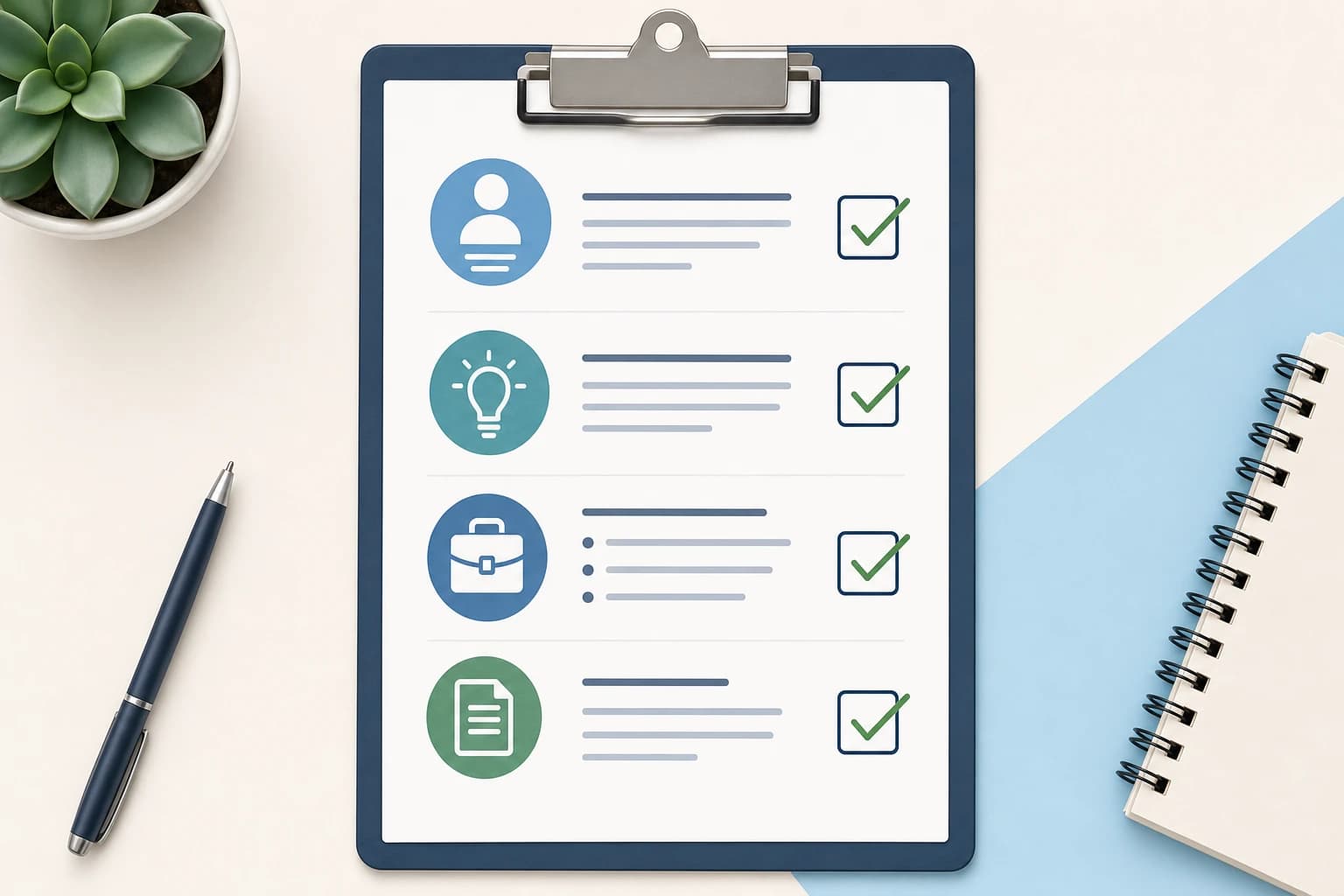 ATS friendly resume checklist with sections for summary skills experience and formatting