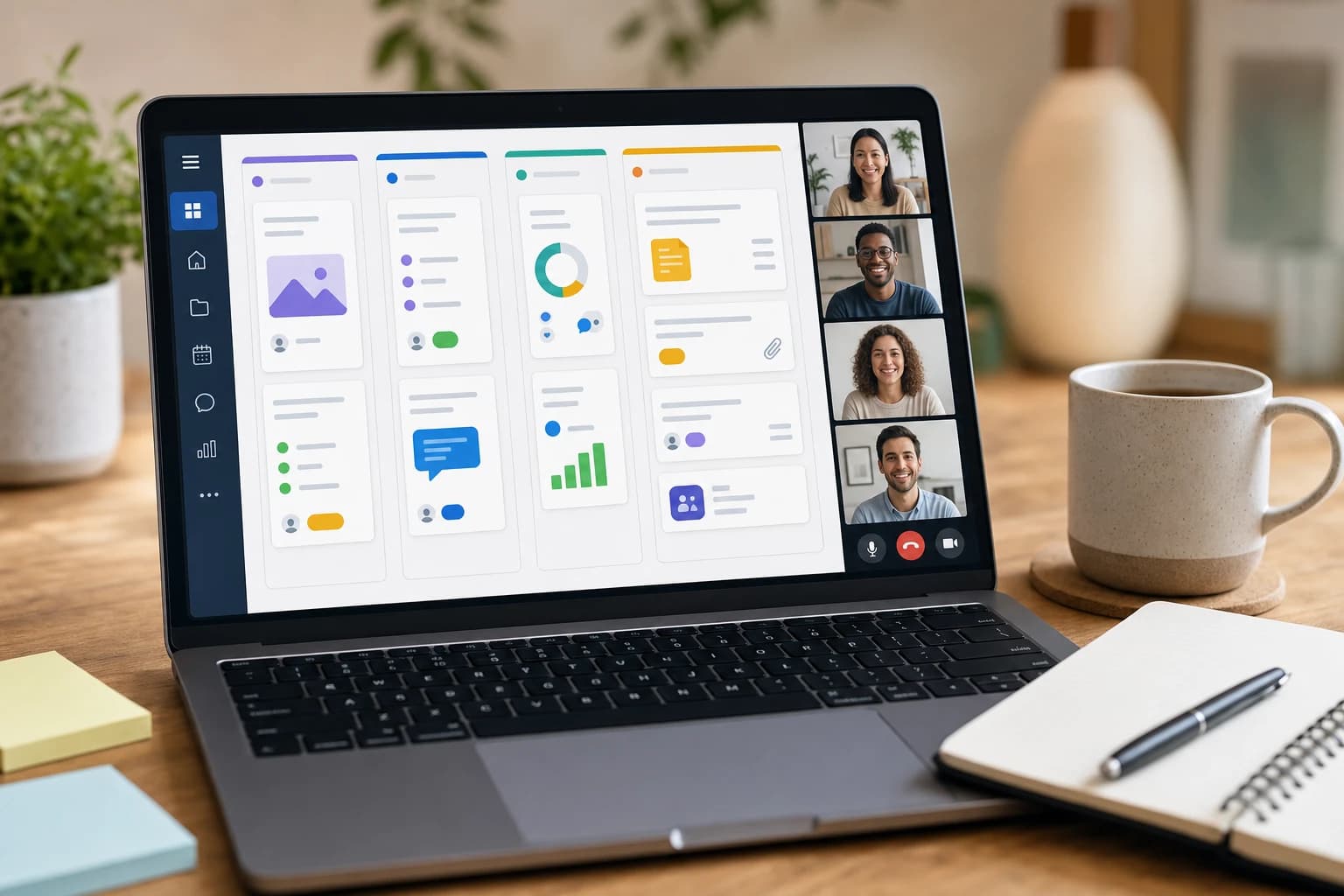 Small business project board showing freelancer milestones and review deadlines